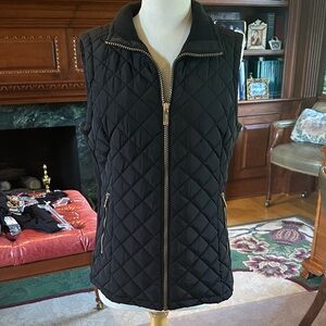 Calvin Klein Collection Black Quilted Vest